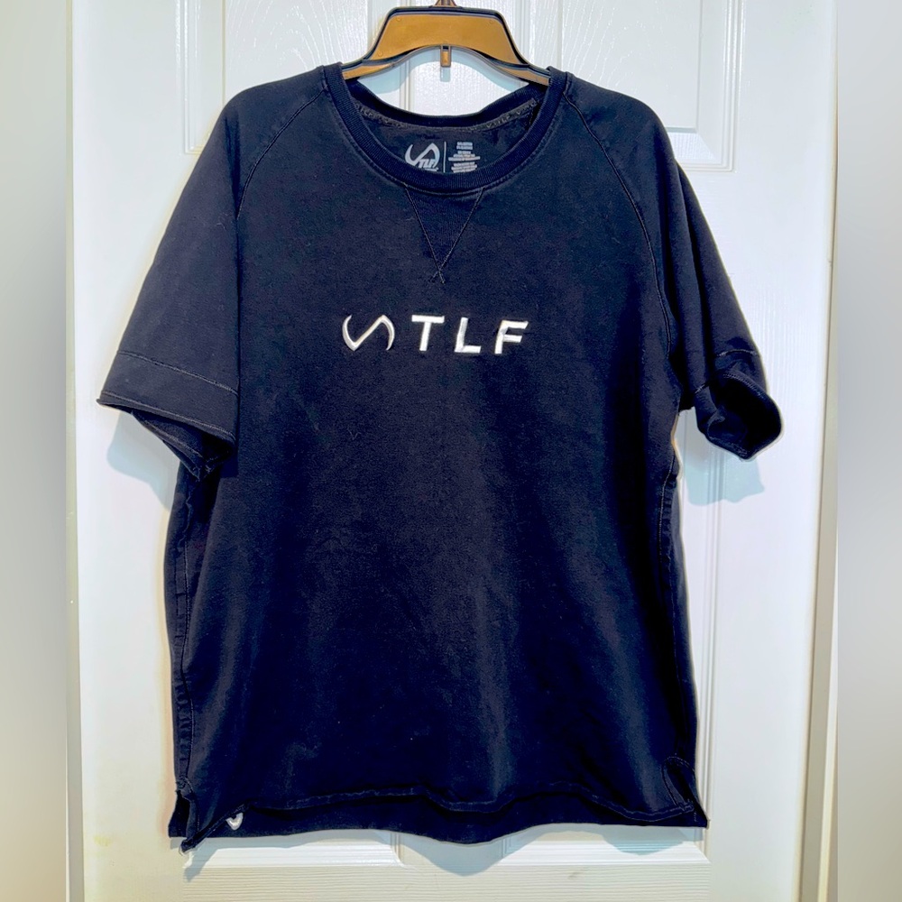 TLF Black Short Sleeve Workout Tee. Size XL